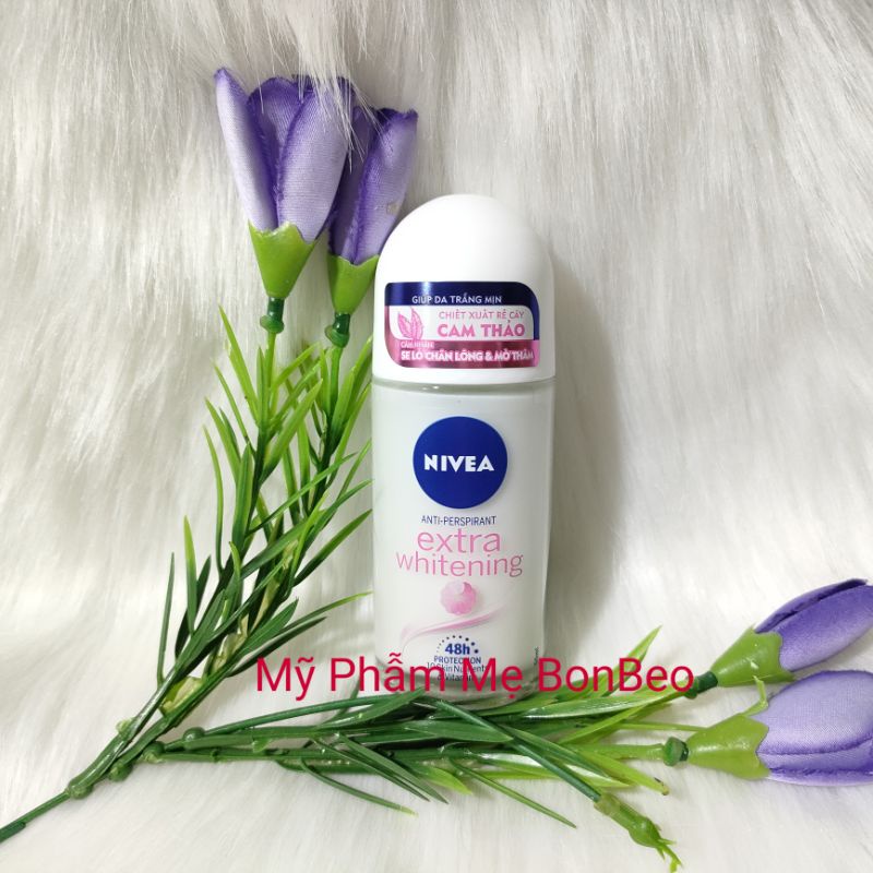 Lăn Khử Mùi Nữ Nivea trắng mịn khô thoáng 50ml