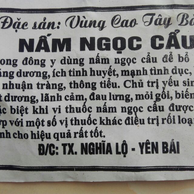 Nấm ngọc cẩu (Nấm toả dương) khô