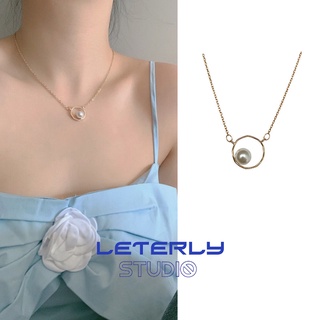 Dây chuyền đính hạt ngọc trai thiết kế đơn giản F577