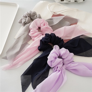 Dây buộc tóc Scrunchies lụa dáng dài dễ thương