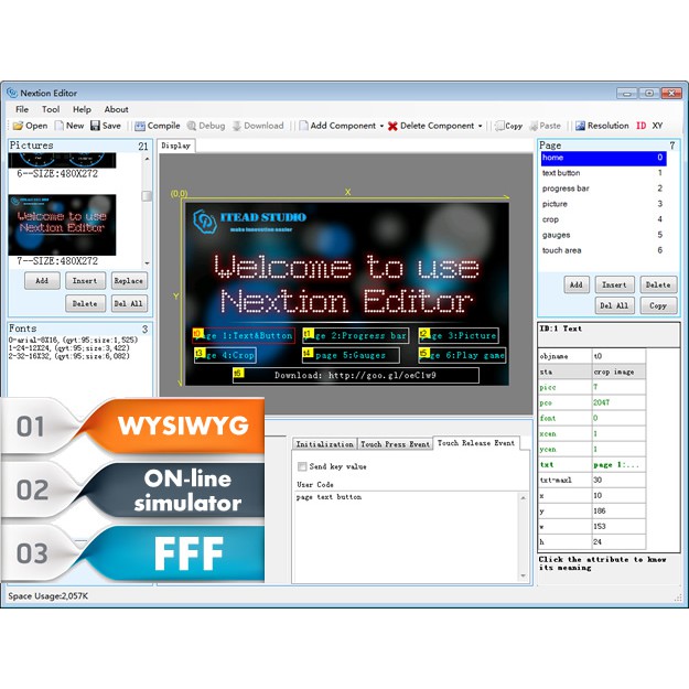[Mã SKAMPUSHA7 giảm 8% đơn 250k]Màn hình HMI UART Cảm ứng Điện trở Nextion 3.5 inch | BigBuy360 - bigbuy360.vn