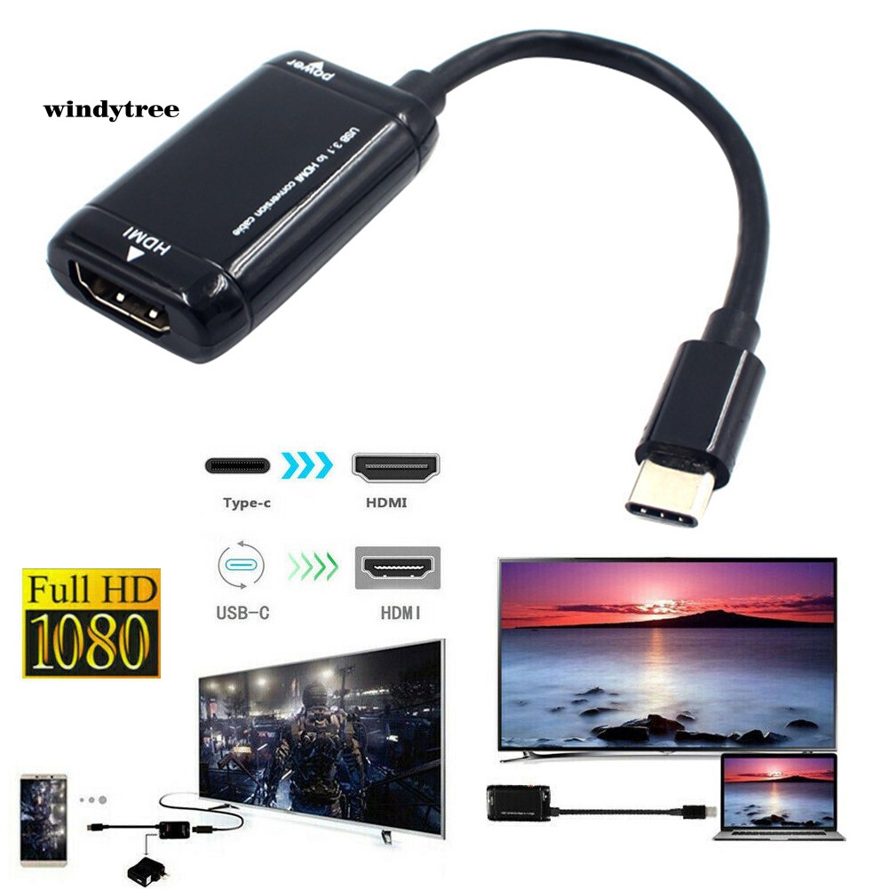 Cáp Chuyển Đổi Usb 3.1 Type C Sang Hdmi 1080p Cho Pc Hdtv