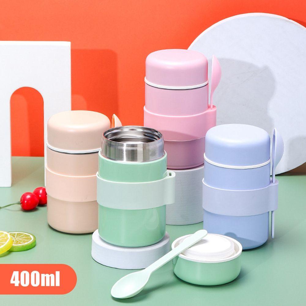 Hộp Đựng Cơm Trưa Mini 400ml Bằng Thép Không Gỉ Thời Trang