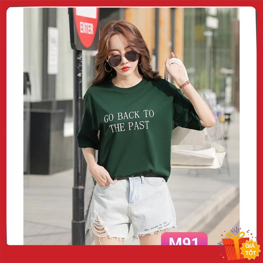 Áo Thun Nữ Tay Ngắn 🛒FREESHIP️🛒 Áo phông nữ thun cotton, mịn, mát, sành điệu in chữ - Mã M91 | BigBuy360 - bigbuy360.vn