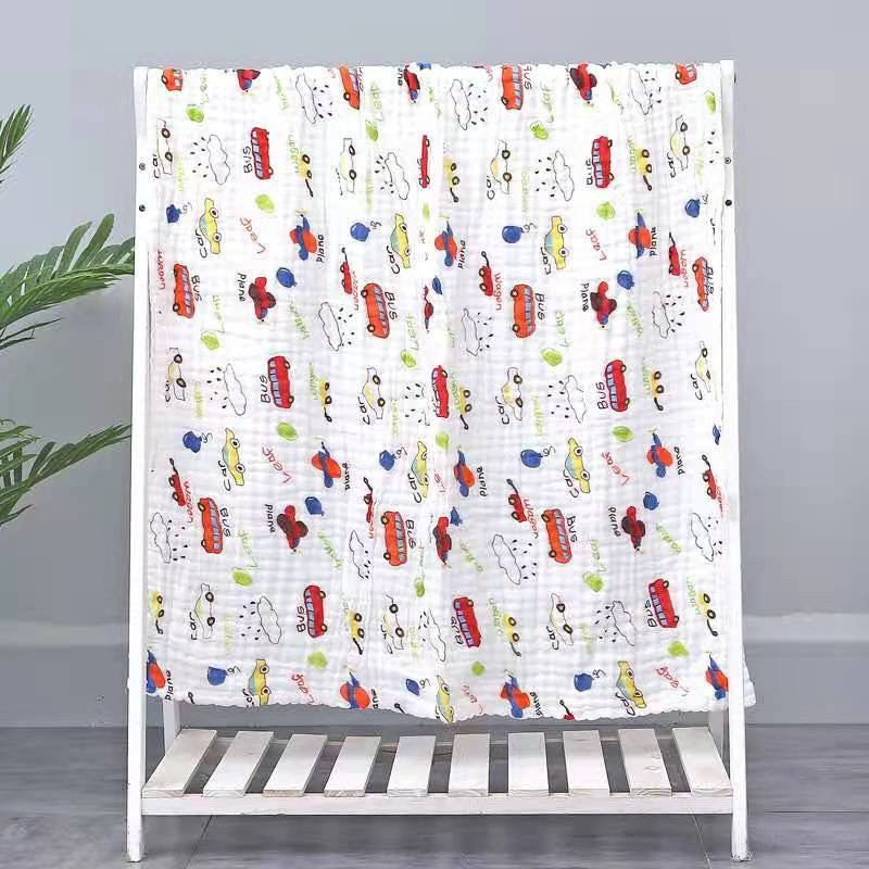 Khăn tắm xô 6 lớp nhăn KT 105x105cm siêu mềm, siêu thấm hút cho bé sơ sinh.