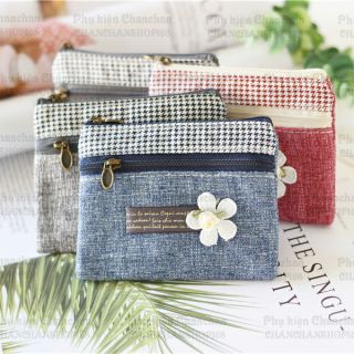 Ví tiền Mini Hoa trắng 2 ngăn chỉ 54k