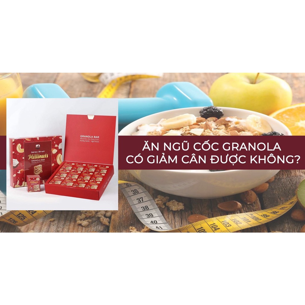 Thanh Bánh Ngũ Cốc Yourshop giàu dinh dưỡng chuẩn Eat Clean ( hộp 3 thanh /30g) = 1 bữa ăn