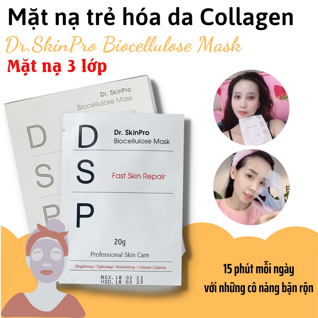 Mặt nạ tế bào gốc trẻ hóa da Dr.SkinPro Biocellulose Mask