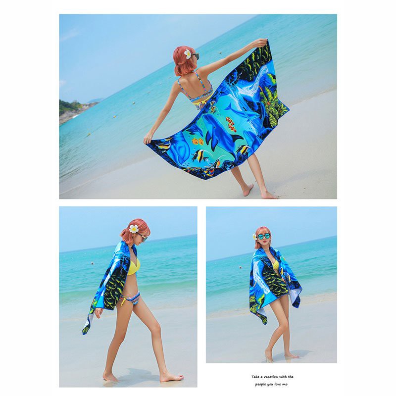 [Voucher &amp; Dịch vụ] Khăn Tắm Lớn , Khăn Trải Đi Biển Dã Ngoại, Tắm Biển Thời Trang, Họa Tiết Dễ Thương