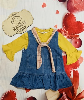 Váy denim bé gái siêu hot BT008