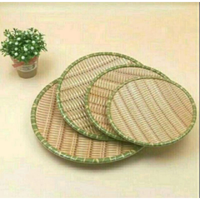 #New-Giá hủy diệt# Đĩa phíp -Mẹt nhựa giả mây tre cao cấp có chân để bày bún đậu, thức ăn, trang trí hoa quả-hàng loại 1