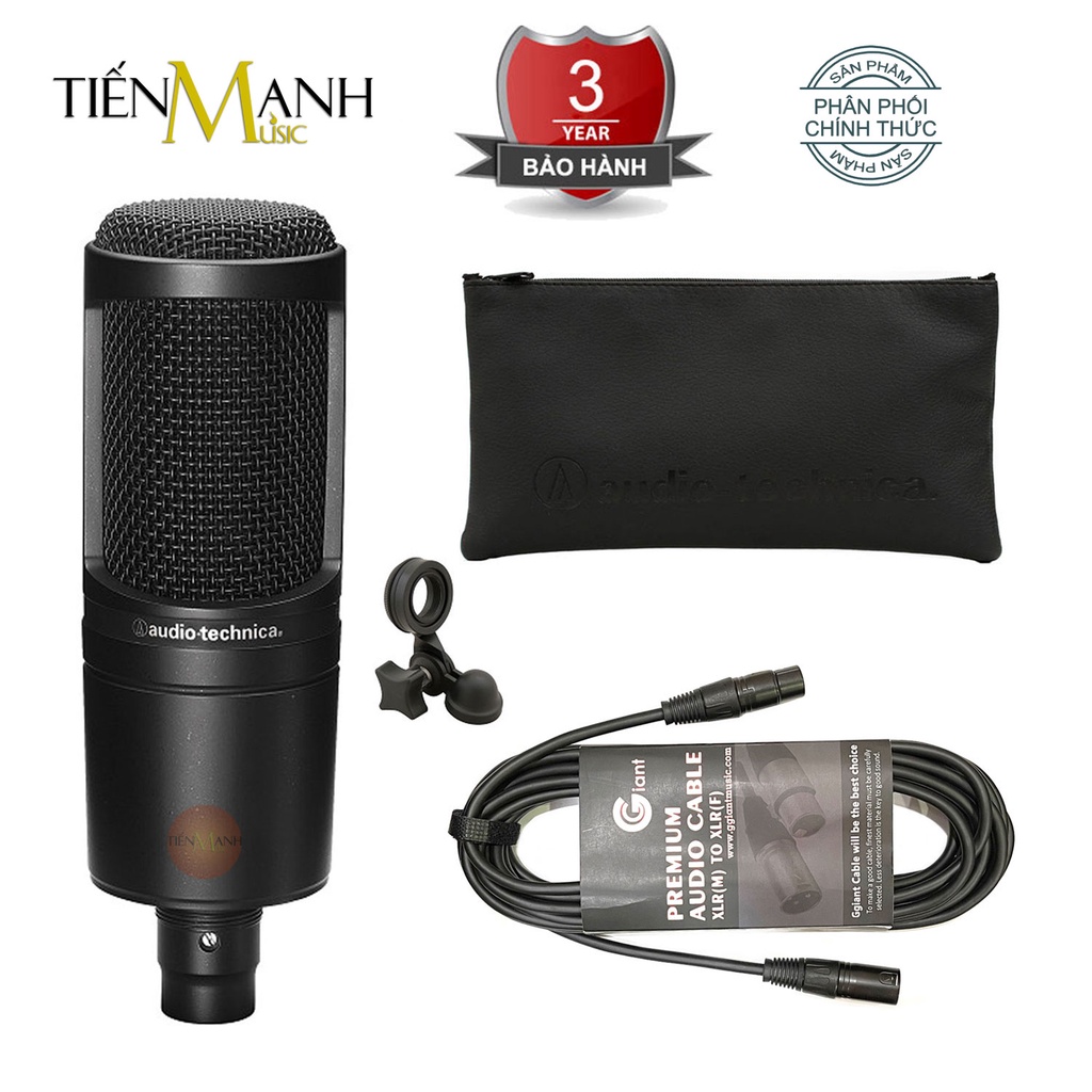 Micro AT2020 Audio Technica Mic Thu Âm Phòng Studio, Microphone Cardioid AT-2020