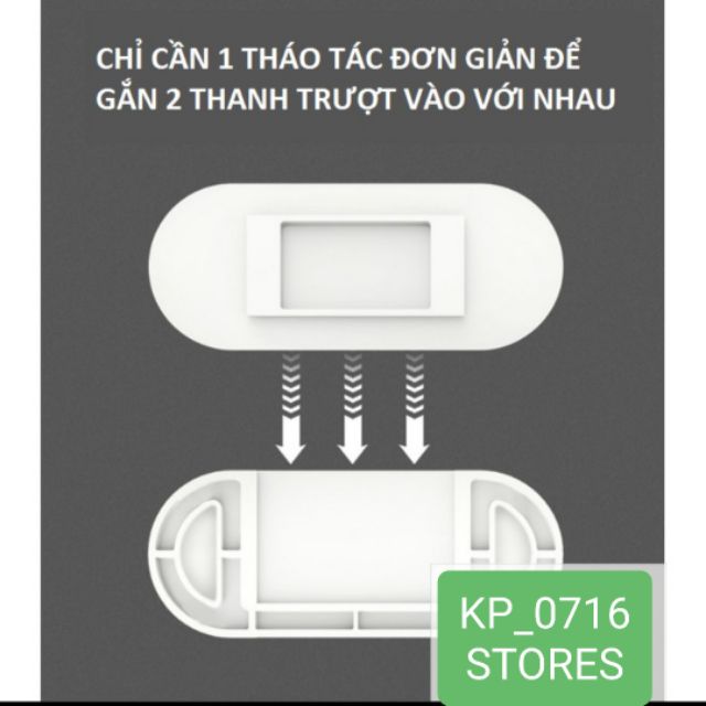 Bộ dụng cụ treo ổ cắm điện trượt chữ T siêu tiện dụng an toàn cho bé, giá đỡ các vật dụng tiện ích