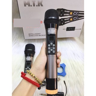 [loại 1] Micro không dây MTK chuyên karaoke gia đình, micro oto, thu âm livestream, tùy chỉnh Bass,Treble trên thân mic