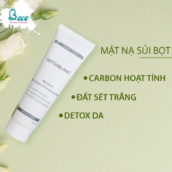 Mặt Nạ Thải Độc Trắng Da Than Hoạt Tính DETOX BLANC