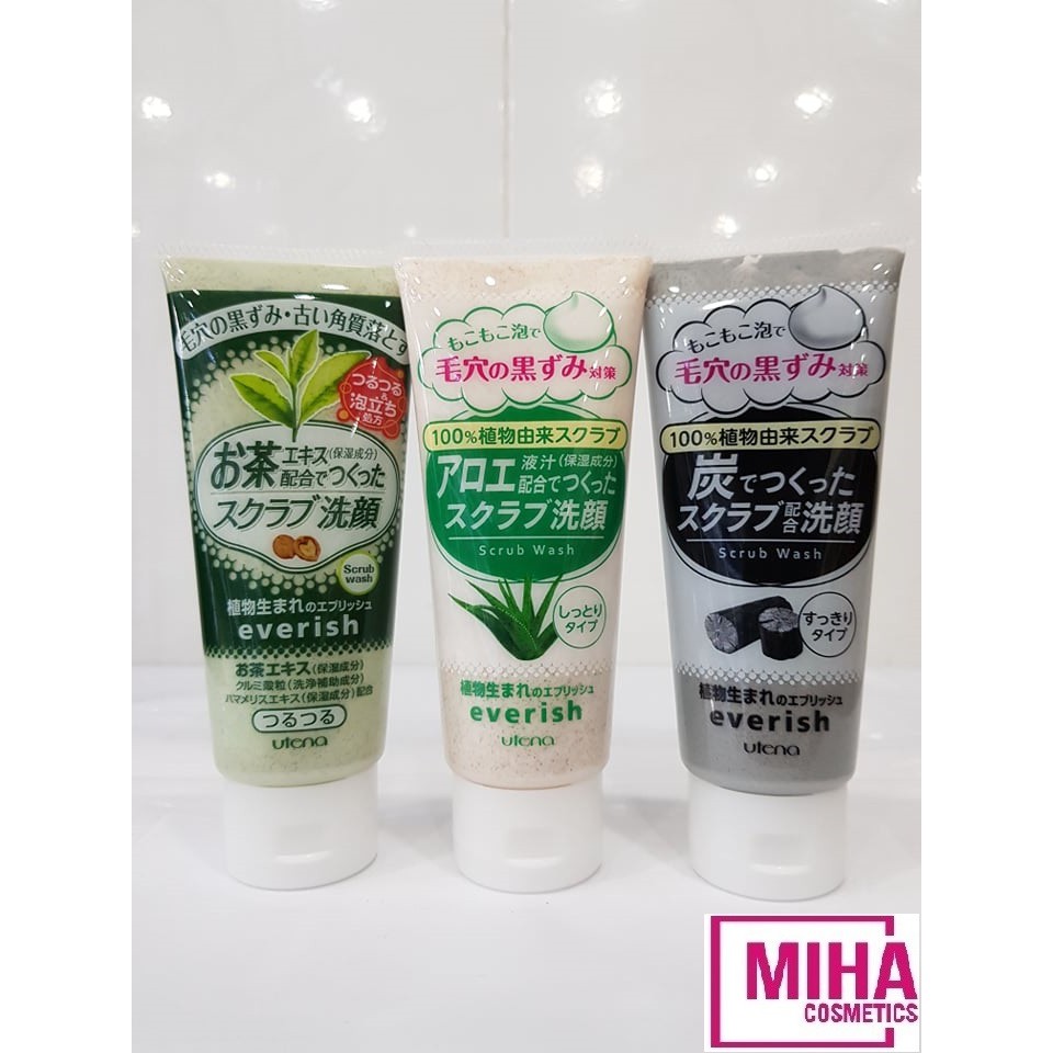 Sữa Rửa Mặt Tẩy Tế Bào Chết UTENA EVERISH 130g Nhật Bản