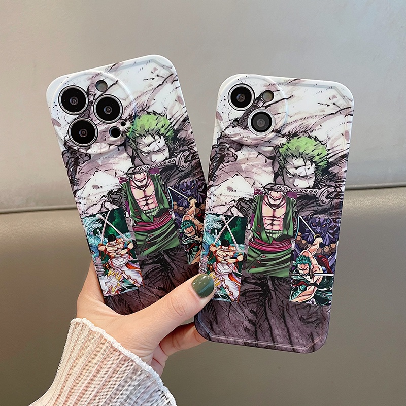 Ốp Điện Thoại Mềm In Hình Zoro Cho iPhone 13 11 12 Pro Max Xs Max