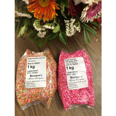 Cốm màu trang trí bánh Werner 100g
