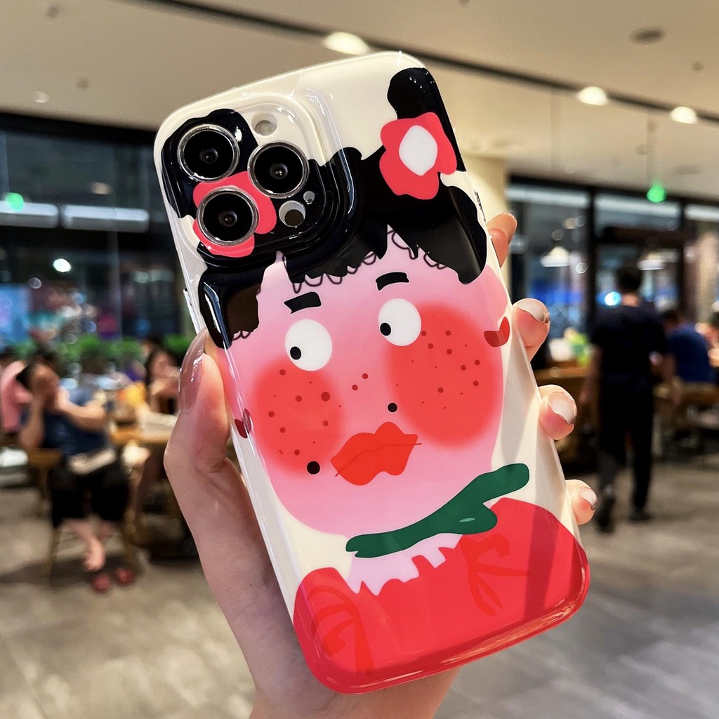 Ốp Điện Thoại TPU Mềm Có Túi Khí Bảo Vệ camera Chống Sốc Hình Cô Gái Hoạt Hình Cho iphone 12 11 13 Pro Max