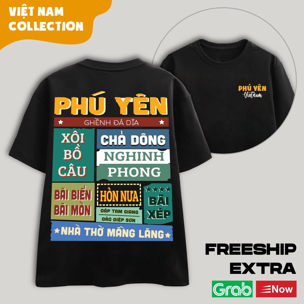 Áo Thun Unisex Nam Nữ Oversize Local Brand Tỉnh Thành - Phú Yên