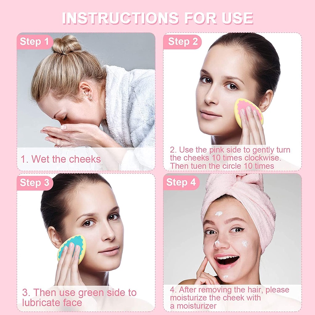 Miếng mút tẩy lông cơ thể không đau có thể tái sử dụng