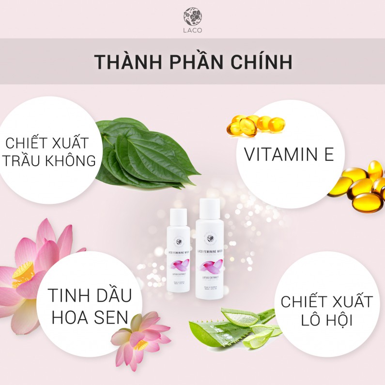 Dung dịch vệ sinh phụ nữ Marosa Laco - Organic Hữu Cơ chiết xuất Hoa Hồng tươi 125ml