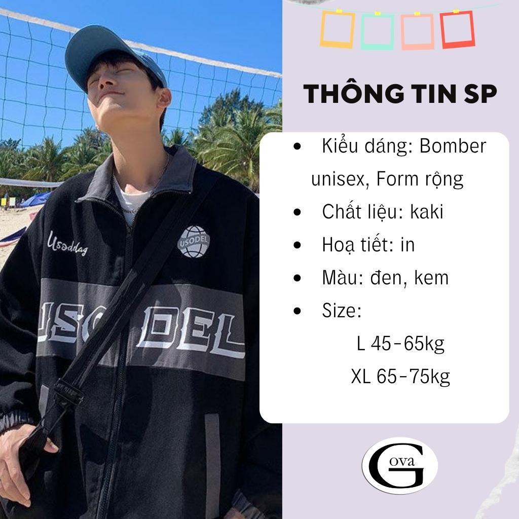 Áo Khoác Kaki USODEL Nam Nữ Ulzzang Unisex 2 Lớp Form Rộng Thể Thao Có Nón Trùm GOVA