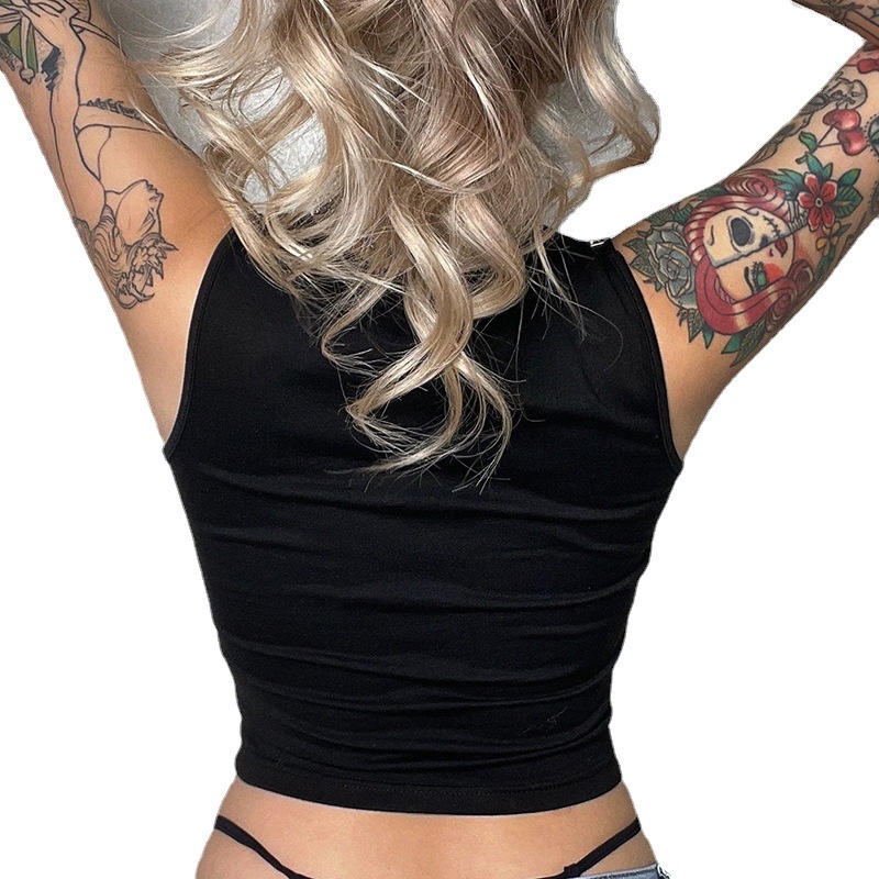 Áo Tank Top Phối Khóa Thời Trang Quyến Rũ Cho Nữ