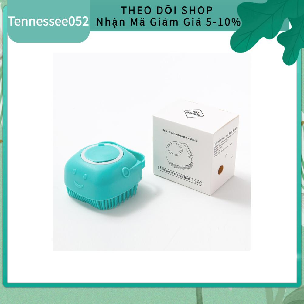 Bàn chải silicon 498 lông mịn massage tắm chống trượt cho thú cưng chó mèo