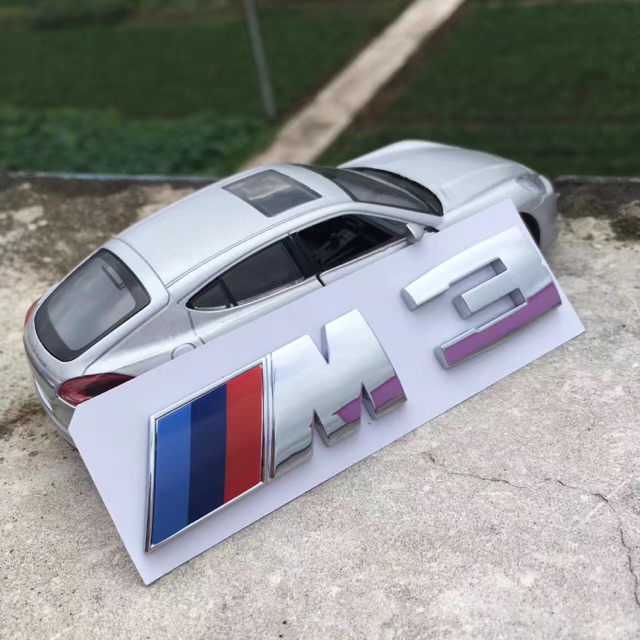 Tem M3 bạc - Logo M3 - Chữ M3 Bmw