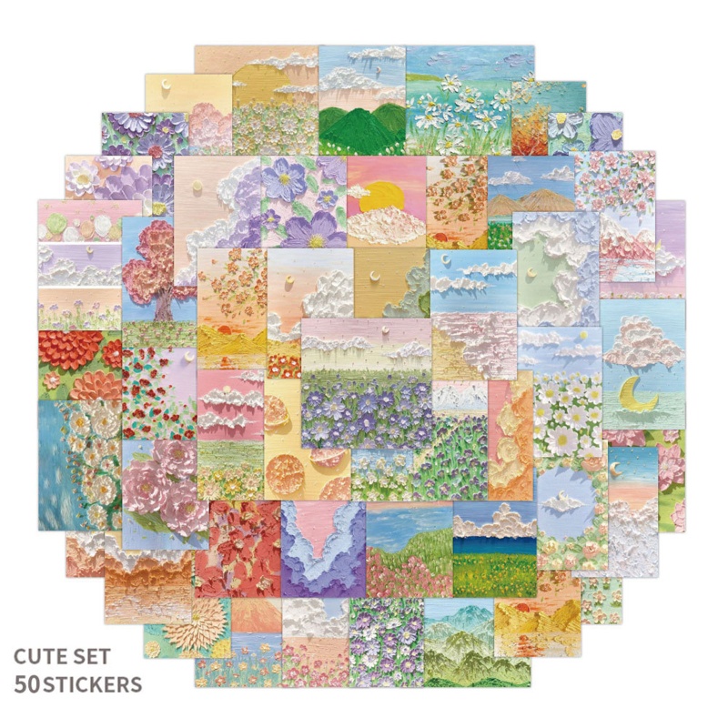 Bộ 50 Miếng Dán Trang Trí Tường Graffiti Chống Thấm Nước DIY