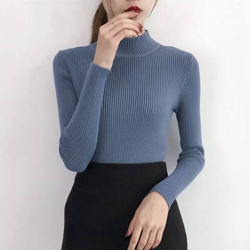 Áo len tăm nữ cổ 3 phân dài tay giữ nhiệt  cao cấp chất đẹp hàng loại 1 dầy dặn mền mịn ôm body co giãn thời trang | BigBuy360 - bigbuy360.vn