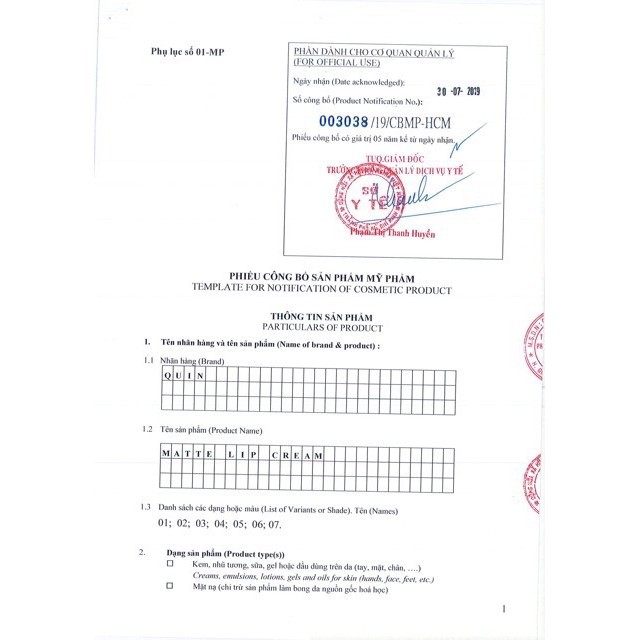 Son siêu lỳ Quin- Không Chì- Không thuỷ ngân- Dành cho bà bầu | BigBuy360 - bigbuy360.vn