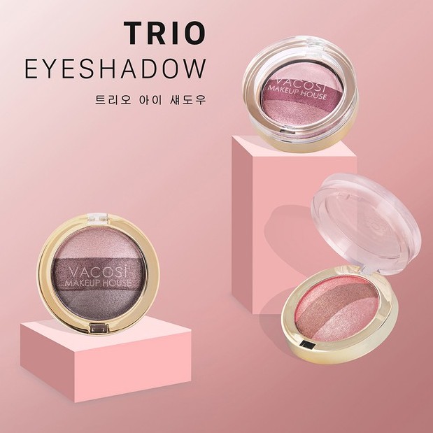 Phấn mắt 3 màu đánh khối Trio Vacosi Eyeshadow