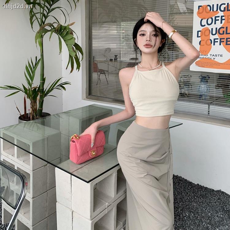 Chân Váy Xẻ Tà In Họa Tiết Dâu Tây Màu Đen Thời Trang Mùa Hè Xinh Xắn Cho Nữ