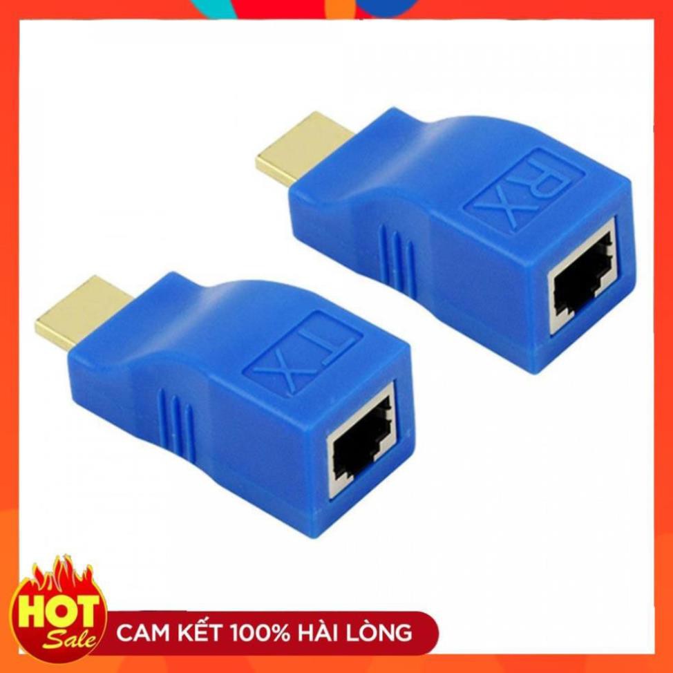 [Chính Hãng] Bộ khuếch đại HDMI qua RJ45 ( cáp mạng ) kéo dài 30m ( HDMI to lan )