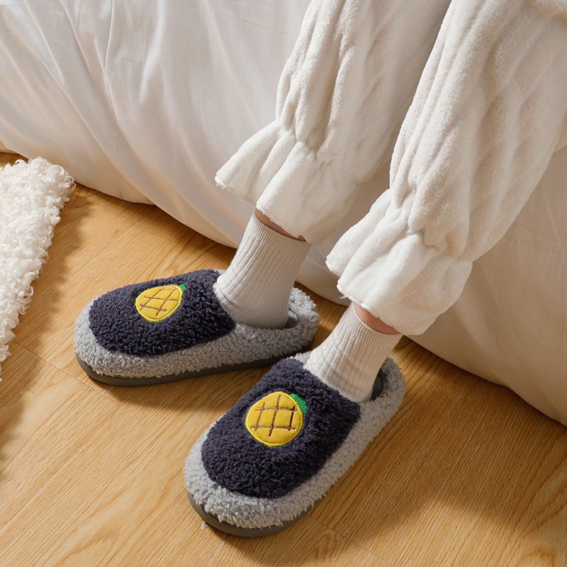Dép bông đi trong nhà đế dày giữ ấm thiết kế mới đáng yêu phù hợp cho nữ