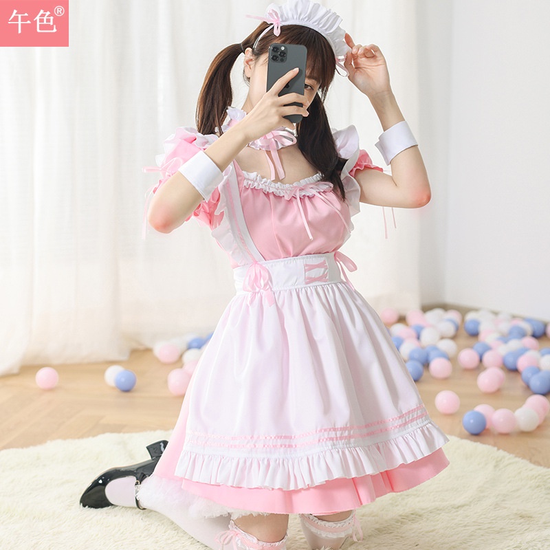 ❀Bộ Đồ Hóa Trang Cô Hầu Gái Lolita Màu Trắng Đen Dễ Thương | BigBuy360 - bigbuy360.vn