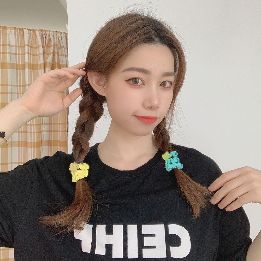 EXPEN Dây Cột Tóc Co Giãn Hình Mặt Cười Màu Sắc Ngọt Ngào Thời Trang Cho Nữ