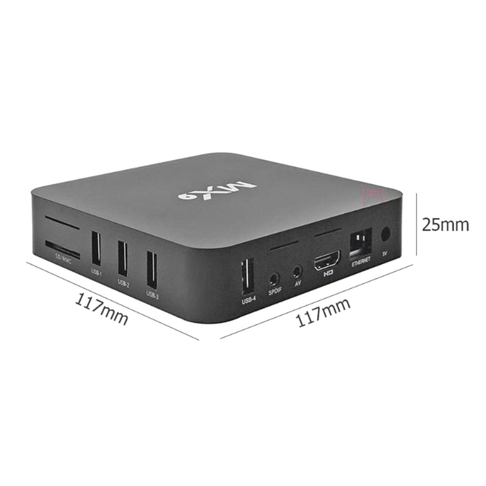 Đầu Tv Box Mx9, Android 4,4, 4k, Quad Core, 1gb Ram, 8gb Rom, 2,0 Hd, Hdmi, Sds, Slot, Wi-Fi 2.4ghz