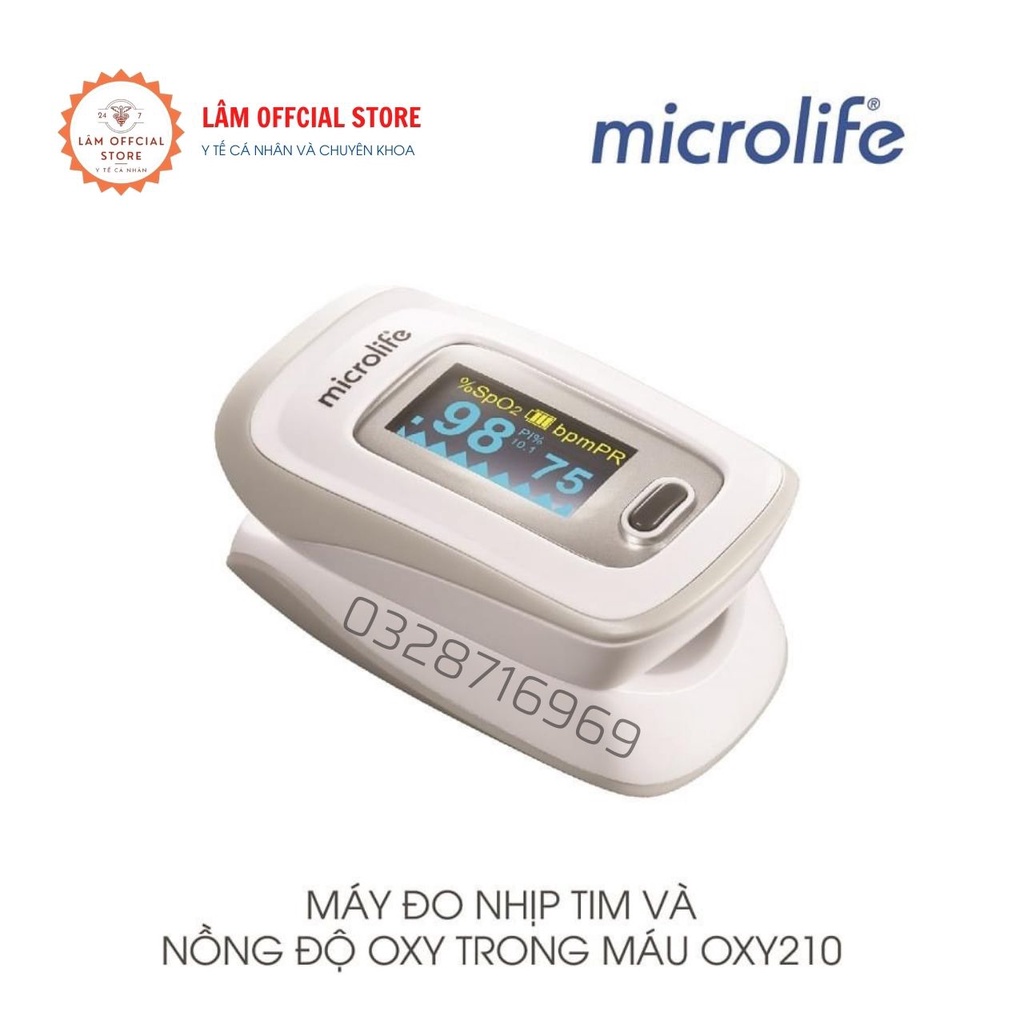 Máy Đo Nồng Độ Oxi Trong Máu Và Nhịp Tim MICROLIFE OXY 210 New Thương Hiệu Thụy Sĩ Bảo Hành 24 Tháng