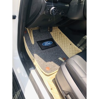 Thảm lót sàn ô tô 5D,6D Ford Everest - Thảm sàn da xe 7 chỗ kèm rối chống bẩn, Sạch sẽ - Sang Trọng