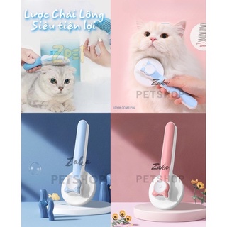 Lược chải lông cho chó - mèo có nút bấm