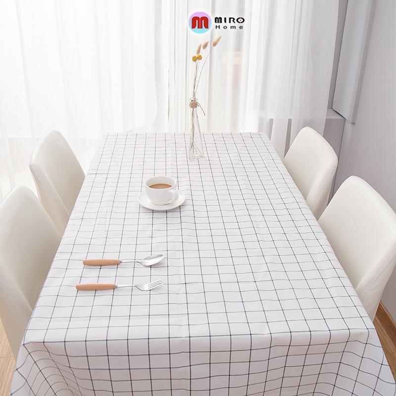 Khăn trải bàn caro chất liệu PVC không thấm nước dùng làm phông nền chụp ảnh picnic,trang trí bàn học MIROHOME