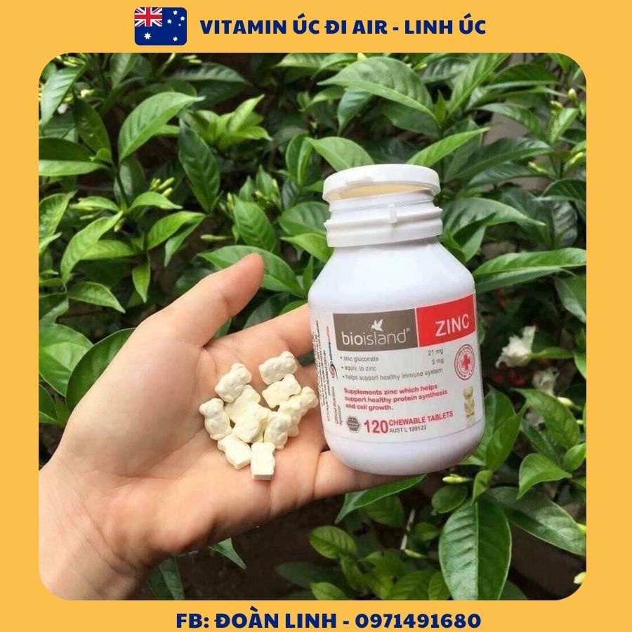 Kẽm Bio Island Zinc cho bé 🔥Hàng chuẩn Úc🔥Bổ sung kẽm cho bé 120V