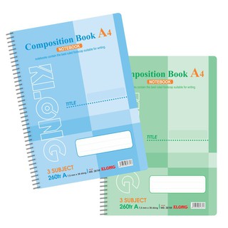 Sổ lò xo Klong Composition Book - 260 trang; MS 381M - sỉ ib