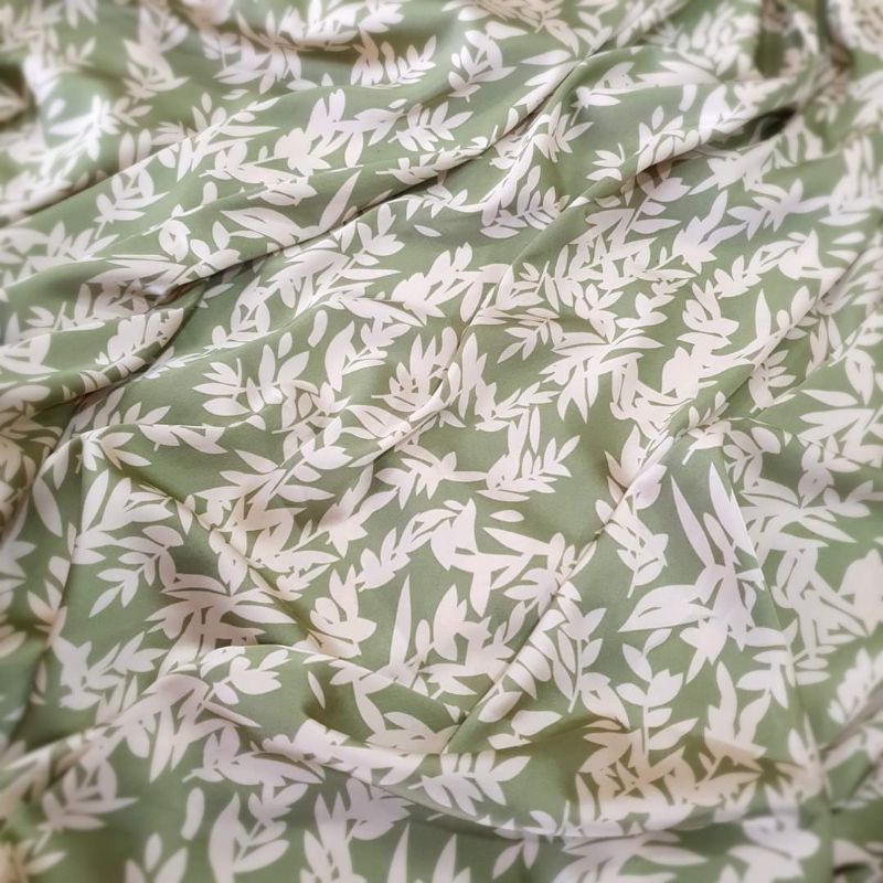 Vải lụa satin lá