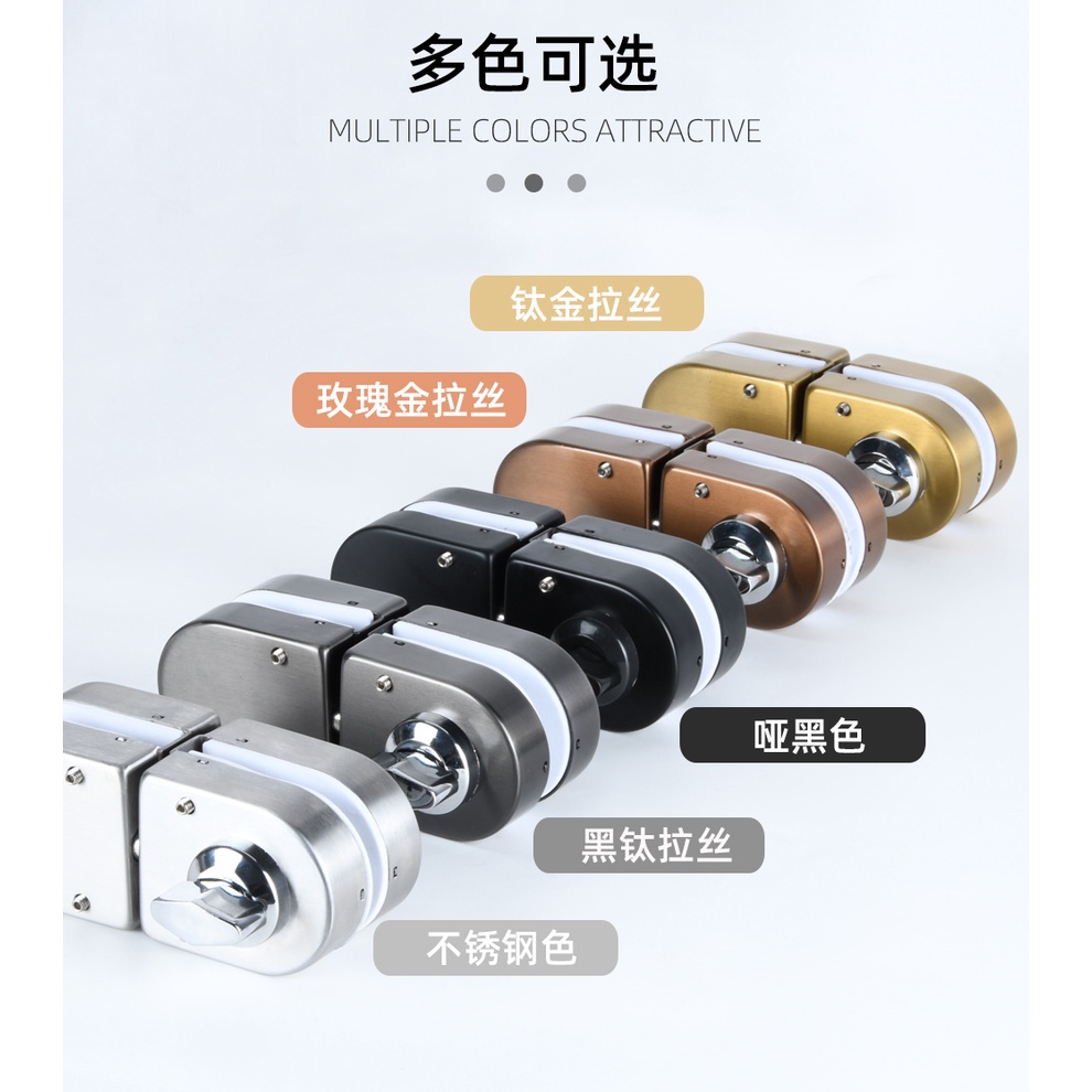 Chốt Khóa Cửa Kính Bằng Thép Không Gỉ Dày 8-12mm Không Khung Tiện Dụng Cho Văn Phòng