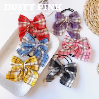 Cột tóc nơ hàn quốc dễ thương phong cách Hàn Quốc Dusty Pink