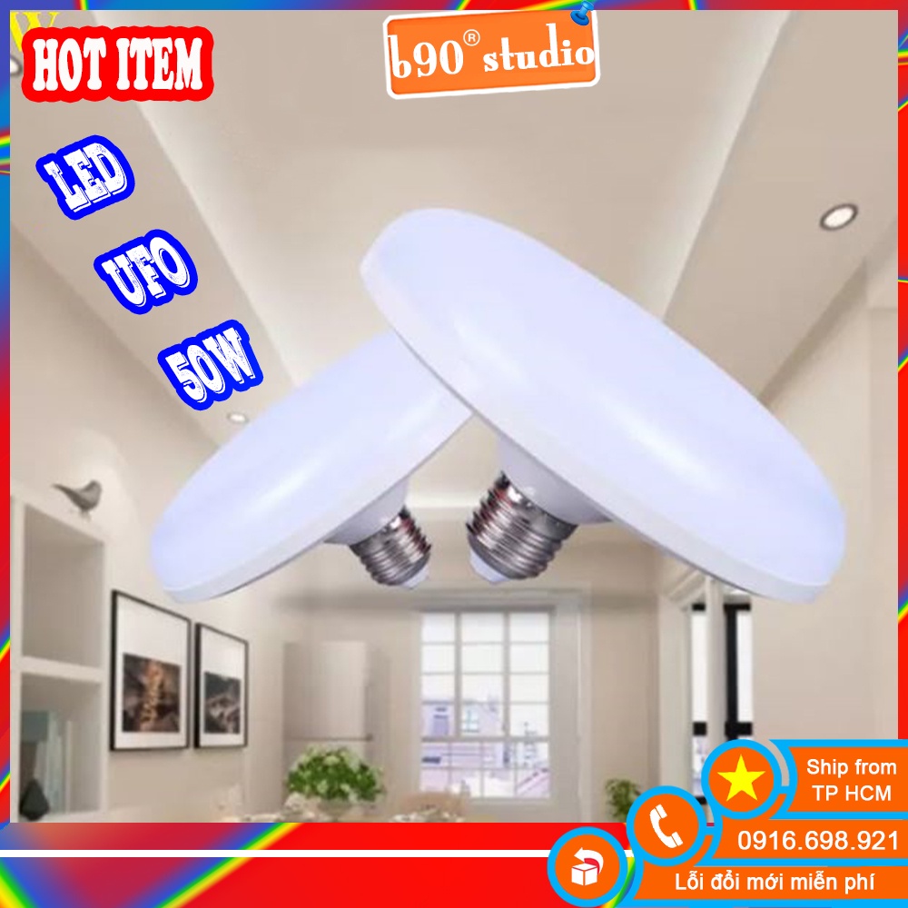 🔥 GIÁ SỈ 🔥 Đèn led UFO 50 W 36 W tiết kiệm điện led tròn hình đĩa bay đuôi vít xoắn E27-DDB